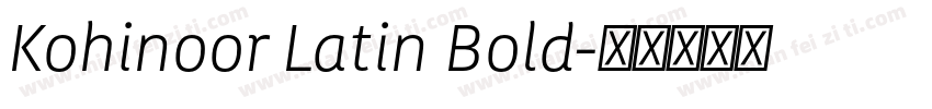 Kohinoor Latin Bold字体转换